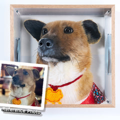 Custom 3D Pet Portrait from Photo – Hand-Drawn Dog or Cat Memorial Gift 