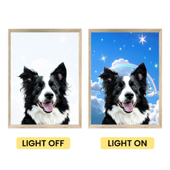 MemoPetPet | Custom LED Pet Portrait for Pet Lovers – Personalized Light-Up Art 