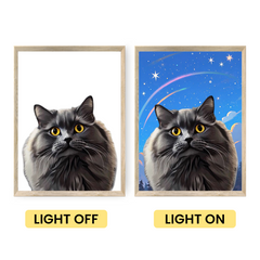 MemoPetPet | Custom LED Pet Portrait for Pet Lovers – Personalized Light-Up Art 